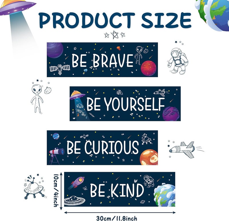 Robmoda Glow in The Dark Stars Boys Room Wall Decor, Planet Space Motivational Wall Stickers, Inspirational Ceiling Sticker, Peel and Stick Room Nursery Decorations - Image 5